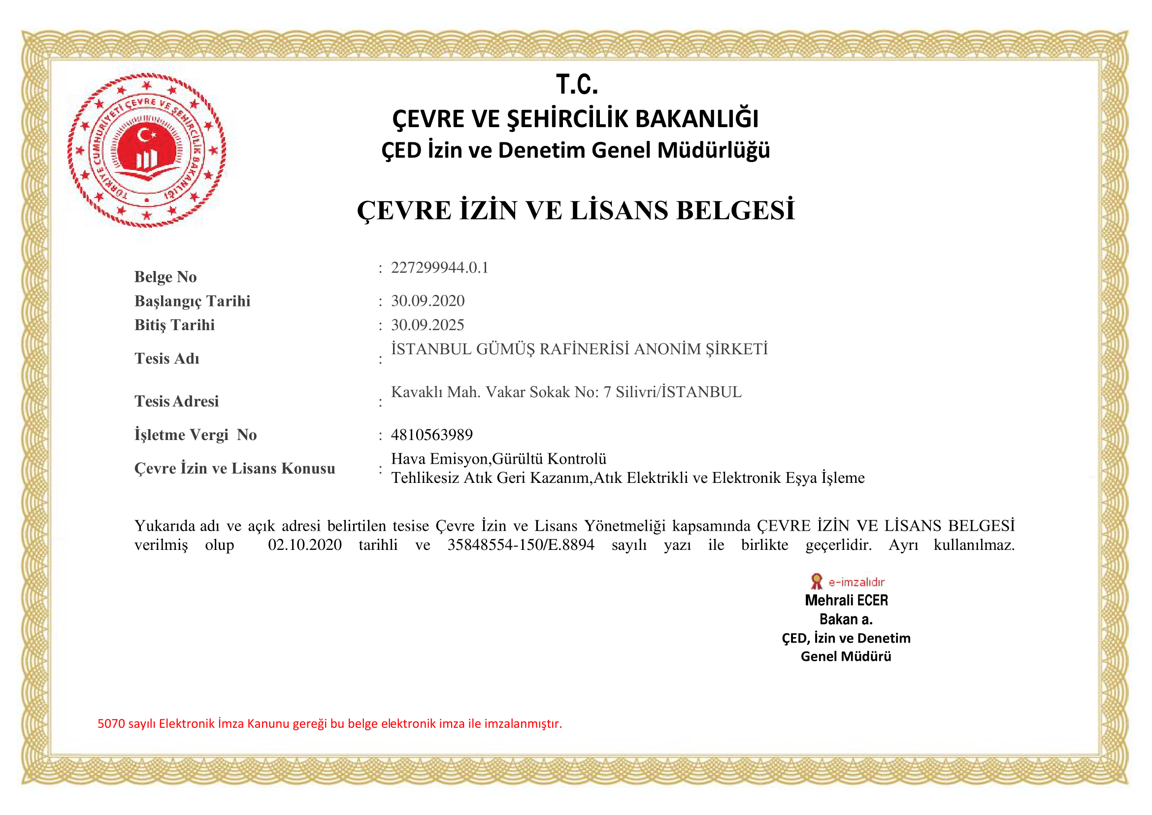 ÇİVLB Belgesi
